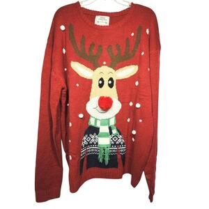 Merry Christmas from Daisys Boutique Holiday Sweater Reindeer Plus Size XXXL